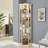 Lighted Corner Curio Cabinet - Display Case For Living Room, Antique Collectibles, Wine & Bar Glass Storage - Elegant Corner Design With Lights Included-455879293