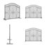 1 Panel Open Iron Fireplace Screen