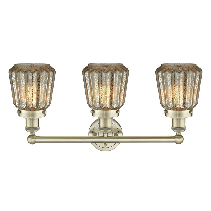 Aretzy 3 - Light Dimmable Vanity Light, Mercury, Antique Brass