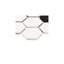 Carreau de mosaïque hexagonal 2 po Daltile Keystones en blanc arctique / noir (12 pièces par carton) (20,76 pieds carrés par carton)