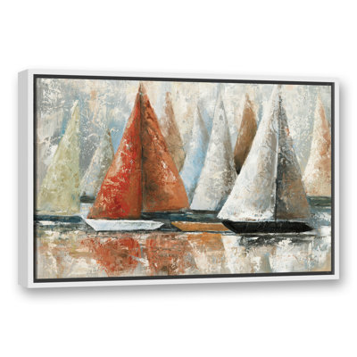 " Painterly Sailboats " Painting Print