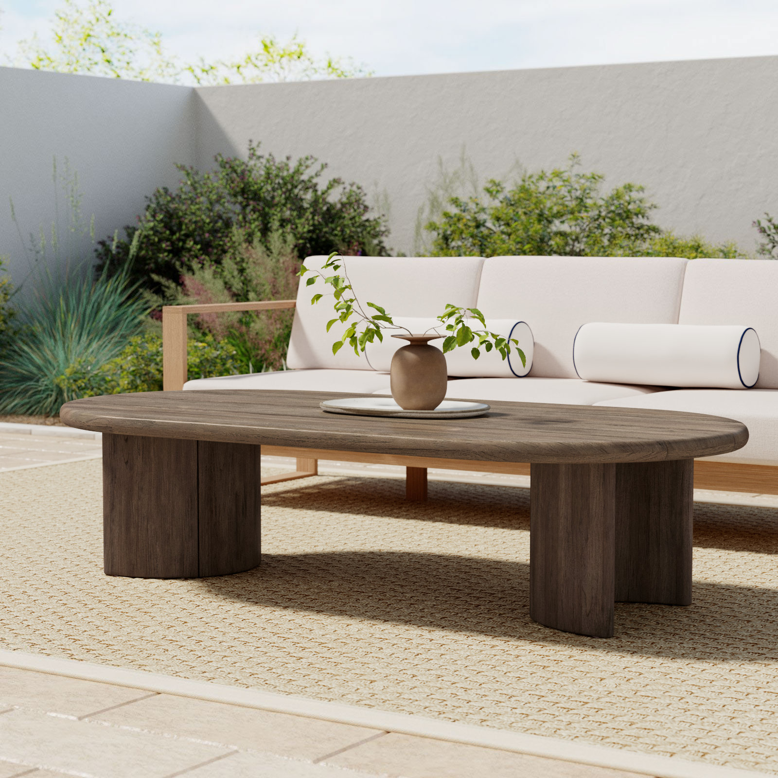 Haiden 35" Teak Patio Table
