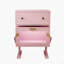 Table de bout moderne 20,7 po de large avec DEL rose et tiroir rotatif à 360 °