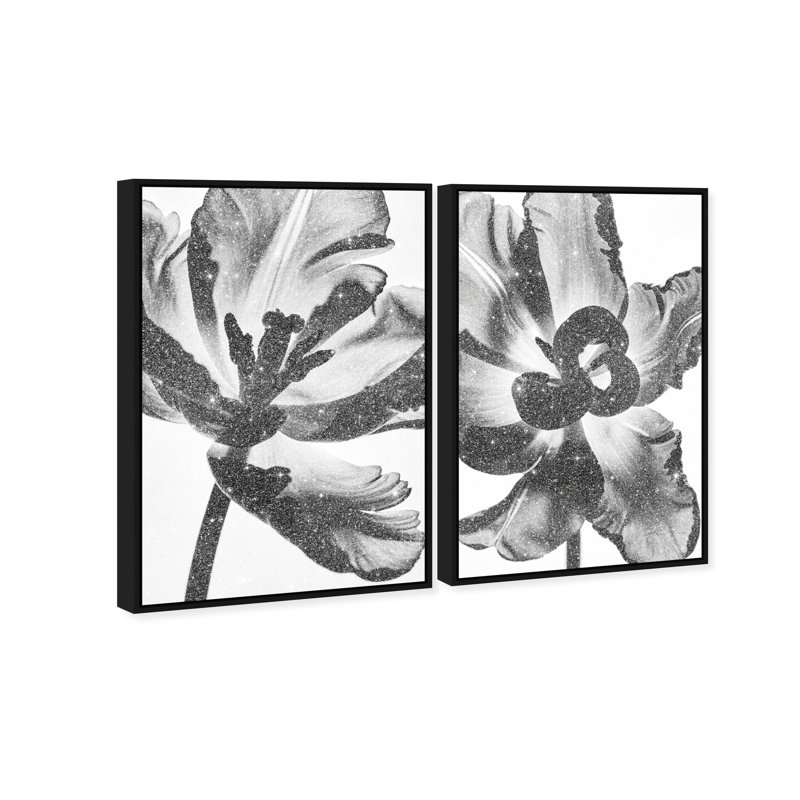 Close Up Set Set by Oliver Gal, 55" H x 37" W, Black Floater Frame
