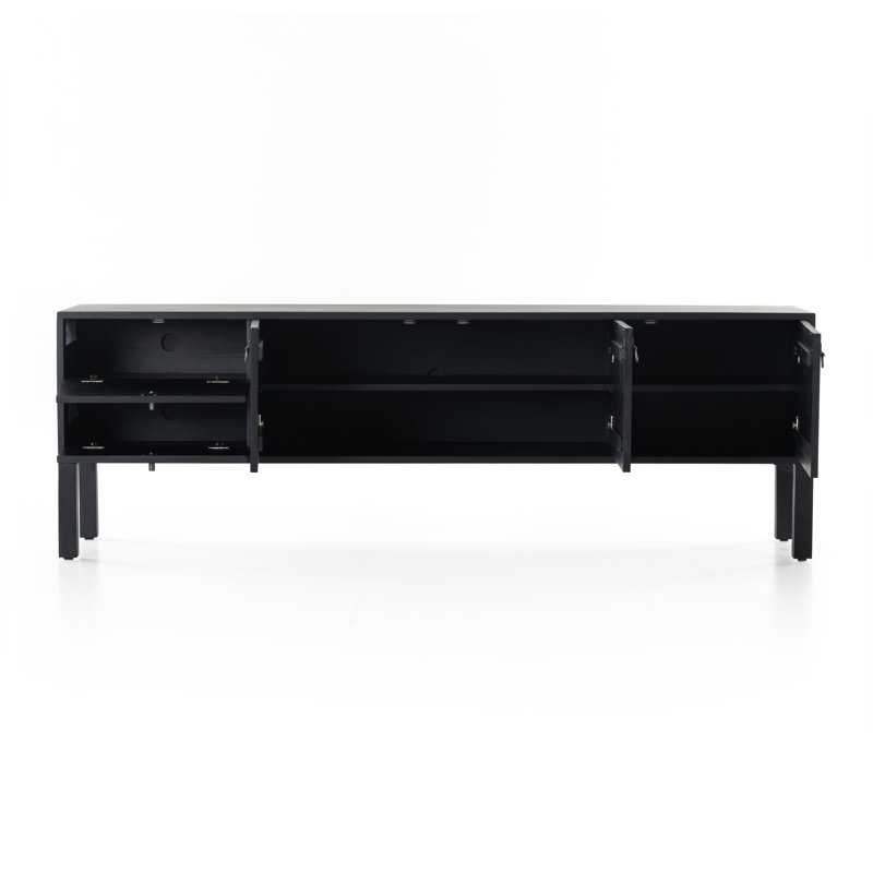 Kenzie Console for TVs up to 78", Black Wash Poplar