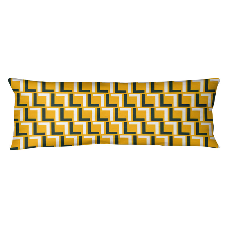 Polyester Medium Pillow, Polyester, Dark Green/White/Gold