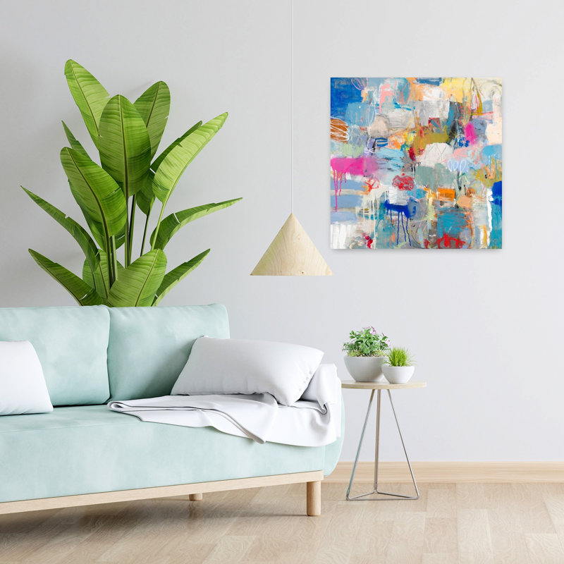 Laguna Beach, art contemporain de plage, 24" H x 24" W