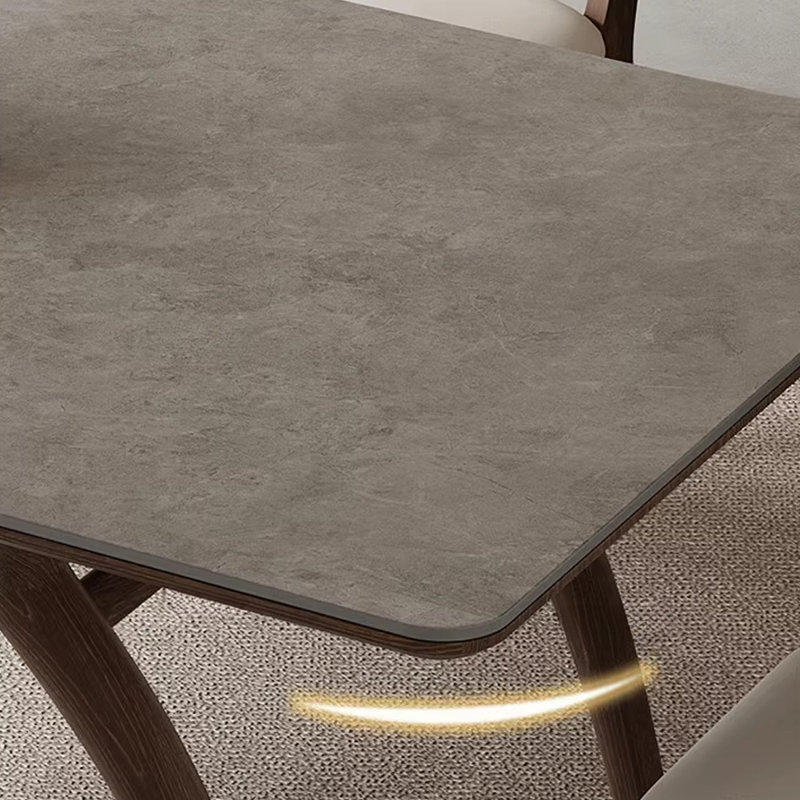 High-end ash wood matte dining table, 29.52"H x 55.11"L x 31.49"W
