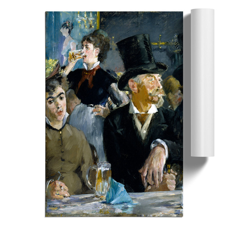 At The Cafe by Edouard Manet - No Frame Painting, 30cm H x 21cm W x 0.1cm D