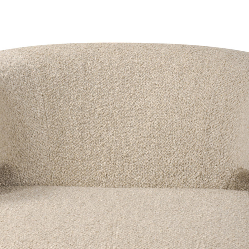 DOTTIE Swivel Barrel Chair, Berber Oatmeal Linen Blend