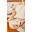 2 Pocket Linen Apron, Cream
