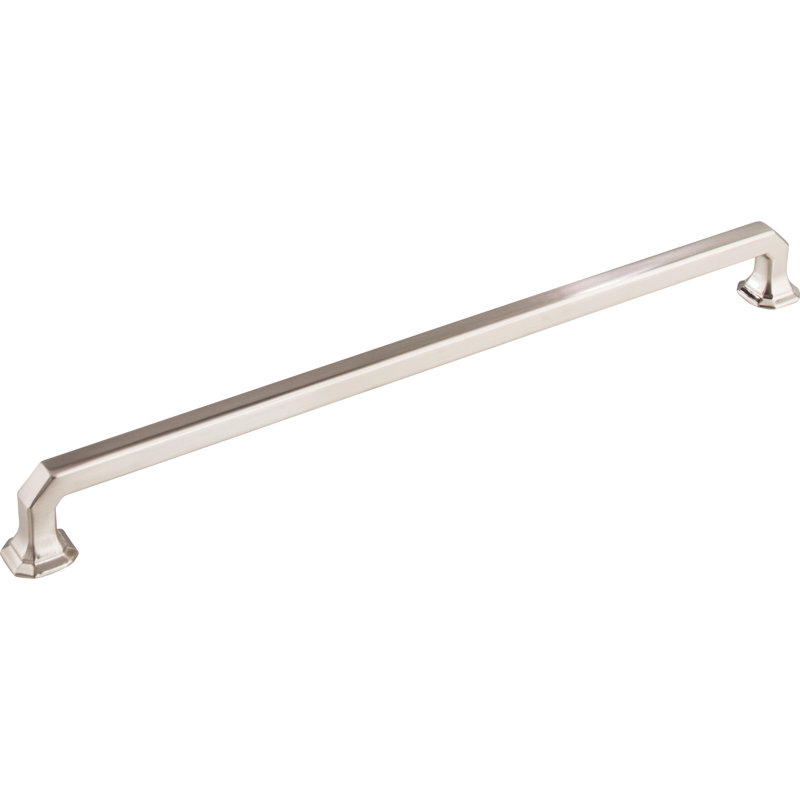 Emerald Bar pull, Brushed Satin Nickel, 12" Center to Center