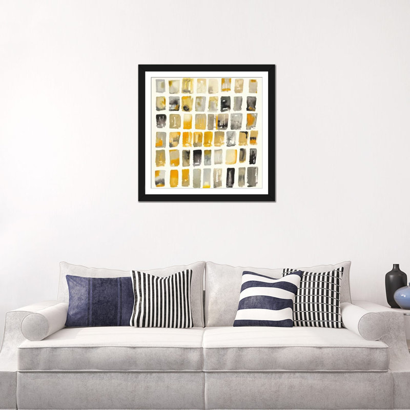 « city windows i », impression sur toile tendue, H 24 po x l 24 po x P 1 po, Papier d'art encadré noir, Blanc
