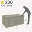 Balconera 143cm W 870L Lockable Deck Box-124328200