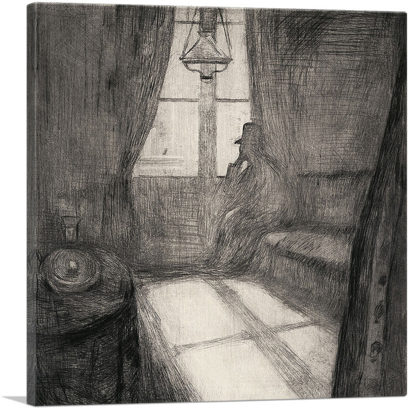 «Moonlight, Night in Saint Cloud 1895» par Edvard Munch, reproduction d'art sur toile tendue, H 12 po x l 12 po x P 0,75 po