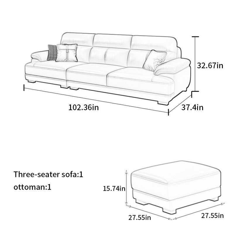 Modern Nordic minimalist sofa