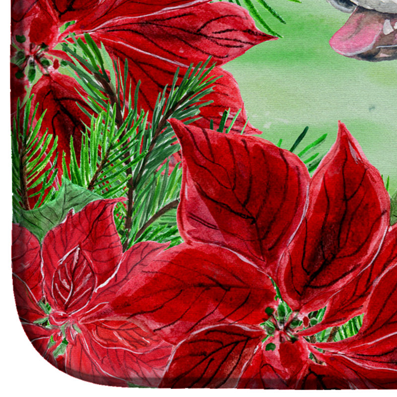 Tapis de séchage poinsettia saint bernard