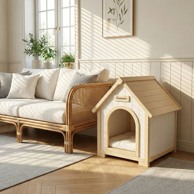 Maison pour animaux en cèdre massif Chic-Snug avec coussin chaud pour petits chiens et chats