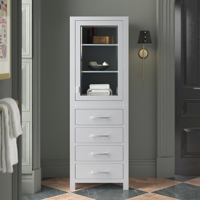 Keira Linen Cabinet, White