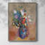 Bouquet de fleurs, reproduction encadrée - bois massif 49983-169970181