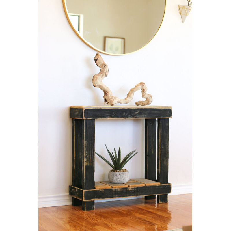 Jhavori 30'' Solid Wood Console Table, Black