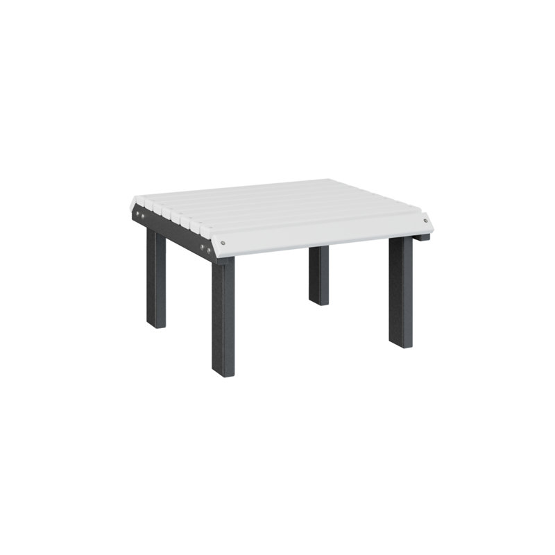 Repose-pieds fixe Berlin Gardens, Plateau blanc / base noire