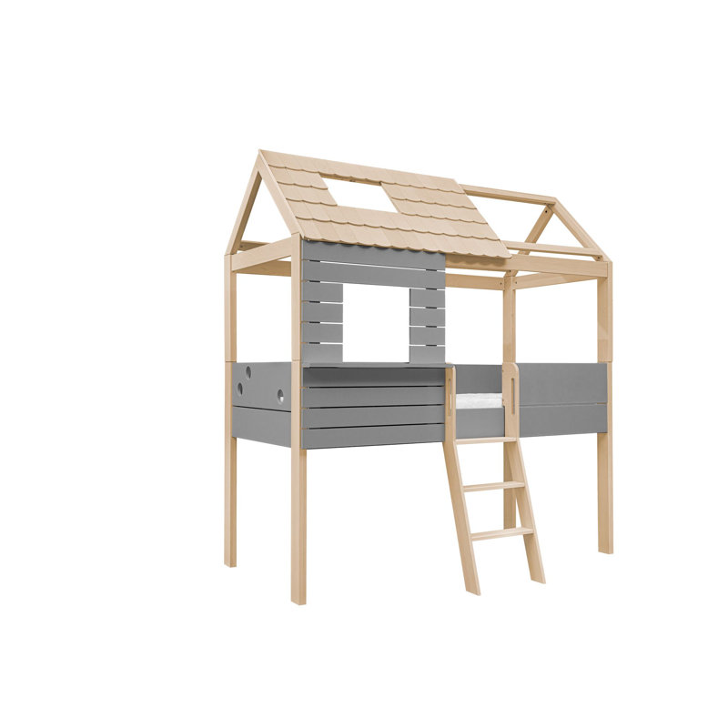 Porter Kids European Single (90 X 200cm) Loft Bed, Grey