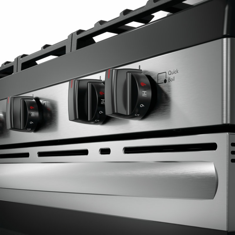 30" Stainless Steel Freestanding Natural Gas Range with 5 Burners
