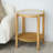 Cordoves Rattan Side Table Solid Wood Frame (Set Of 2)