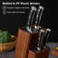 Porte-couteaux universel en bois d'acacia avec porte-couteaux en plastique amovible pour support de cuisine