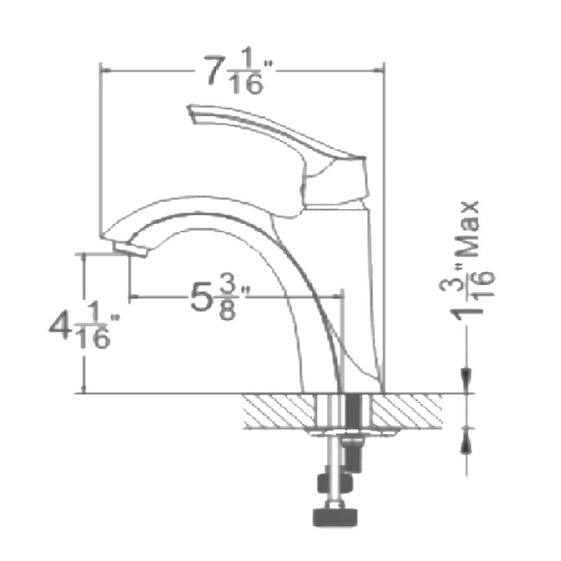 Single-handle Bathroom Faucet with Drain Assembly, Brushed Nickel