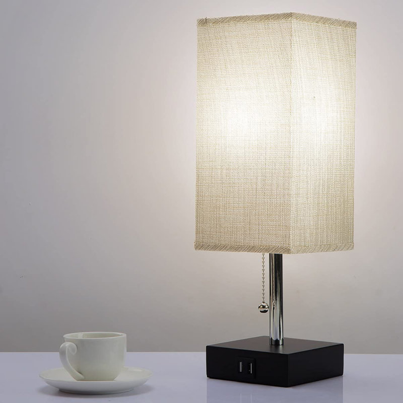 Lampe de chevet pour chambre à coucher, Noir, noir, noir, noir, Brun