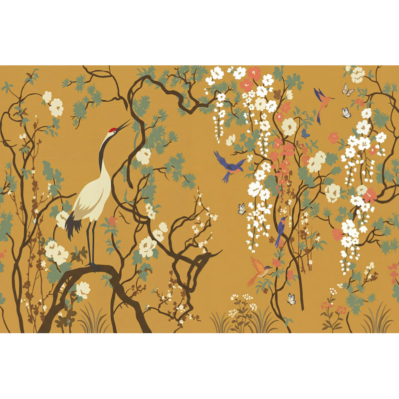 Papier peint Chinoiserie, Texturé non collé, 120 po x 96 po