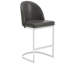 Upholstered Counter Stool with Metal Frame-899677194