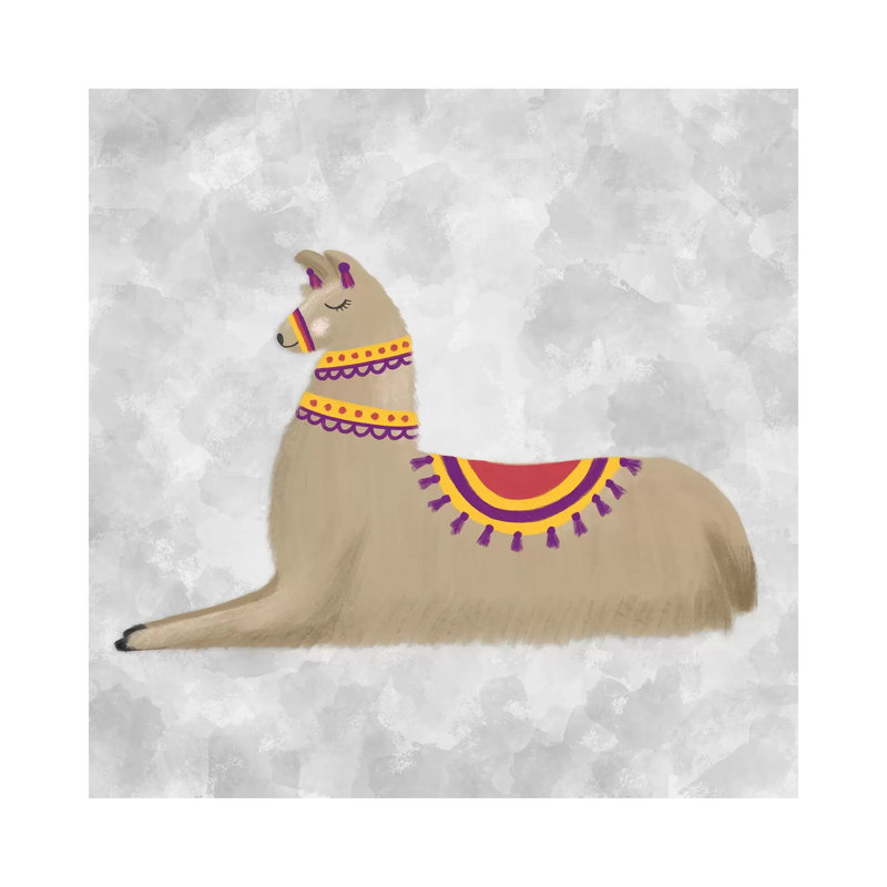 Lovely Llama II by Noonday Design - Wrapped Canvas Gallery-Wrapped Canvas Giclée, 30.48 cm H x 30.48 cm W