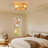 17.7" Calvino Classic Farmhouse Flush Mount Caged Ceiling Fan with Light Kit and Remote Control