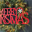 Décoration murale en métal Merry Christmas