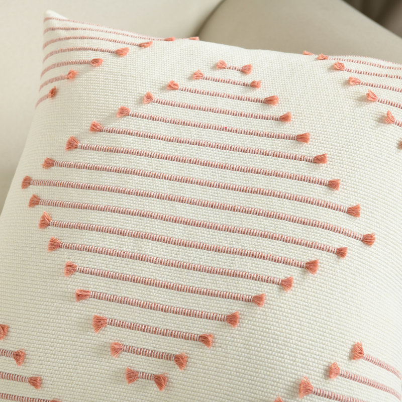 Boho Pillow Covers Boho Farmhouse Decorative Accent Woven Pillow Covers for Couch Bed Living Room Home Decor, 20'' x 20''