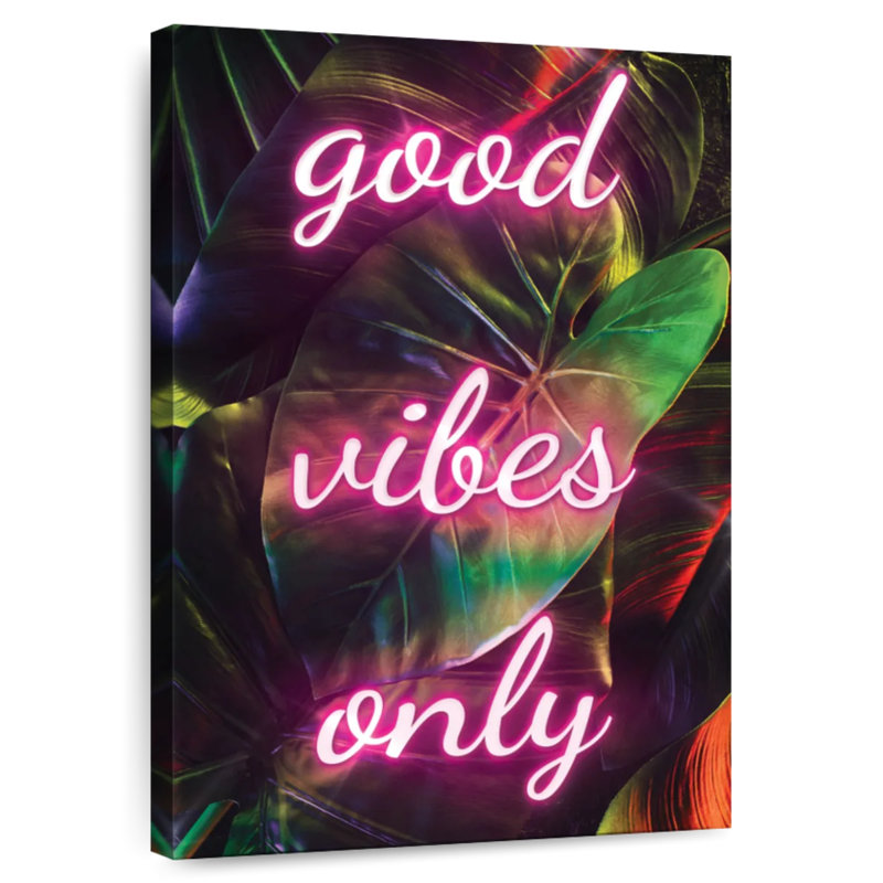 Tergel Good Vibes Only - néon, H 12 po x l 8 po