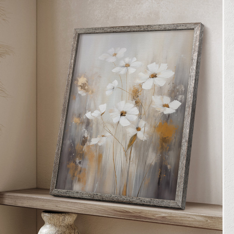 Reproduction encadrée FLORAL Series CCCCXIV - bois massif, H 11 po x l 9 po