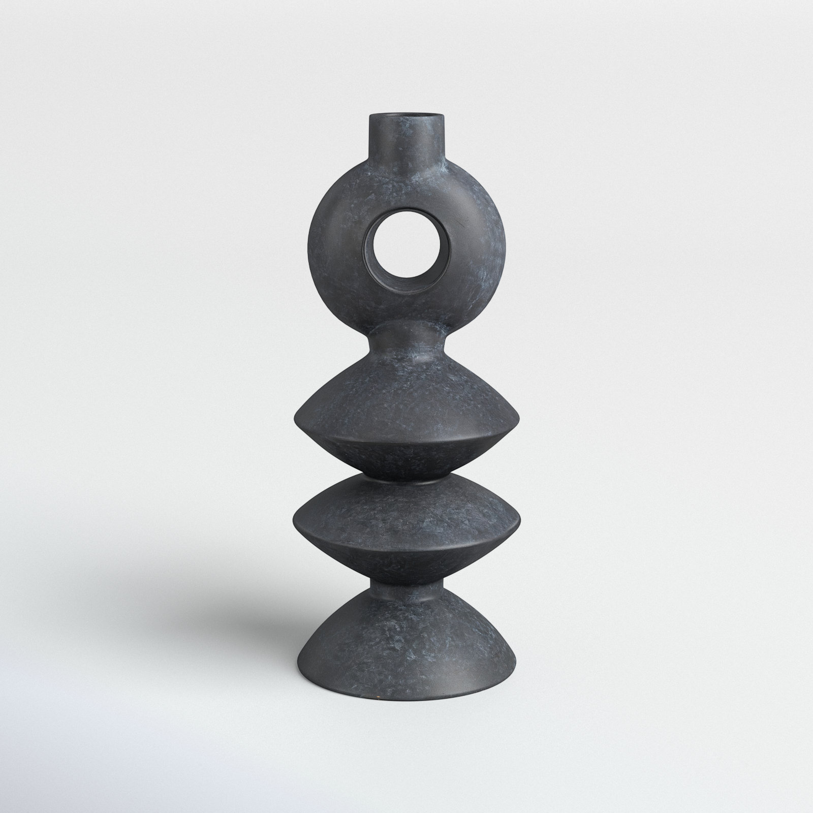 Fitzpatrick 16'' Ceramic Table Vase, Charcoal