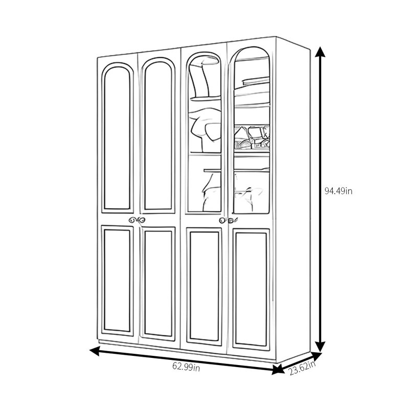 Marshallville, 95" H x 63" W x 24" D