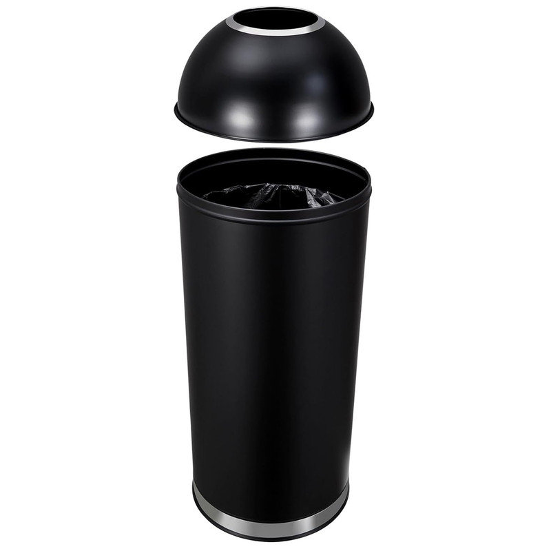 Stainless Steel Open Kitchen Trash Can - 17L