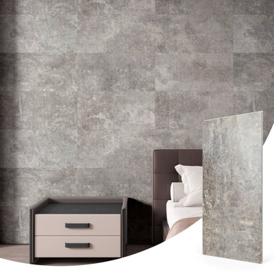 Carreaux muraux emboîtables 24 po x 12 po, imperméables, faciles à installer, panneau mural SPP pour la douche, la cuisine (20 pieds carrés / boîte)