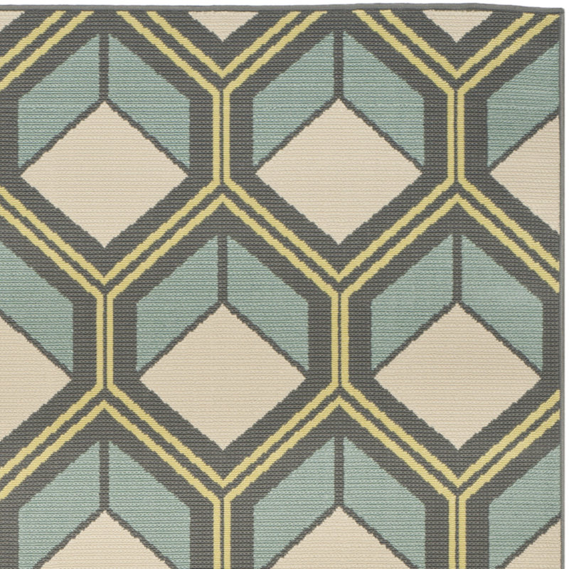 Engelbert Performance Geometric Rug, Rectangle 5'1" x 7'7"