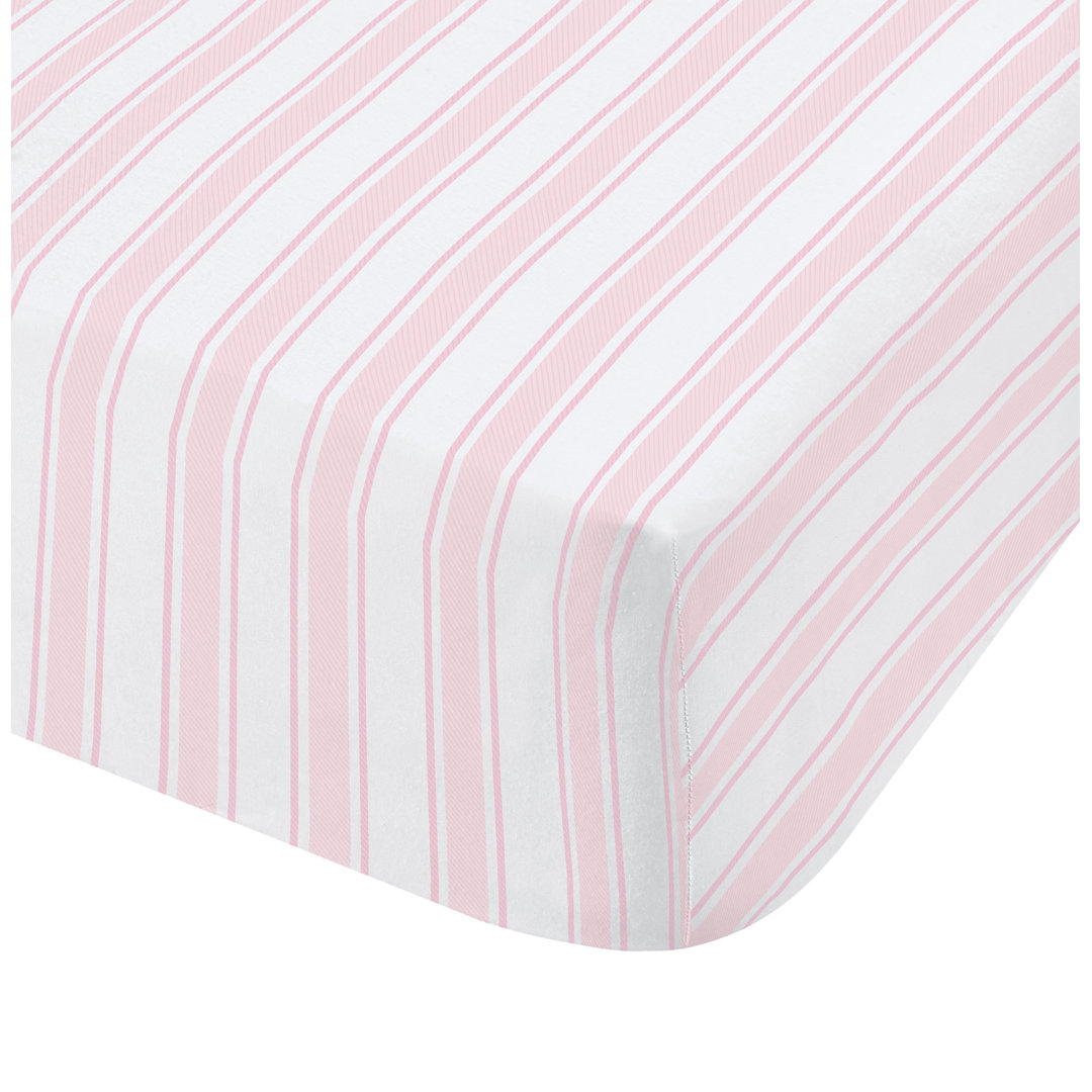 Check and Stripe 100% Cotton Fitted Sheet