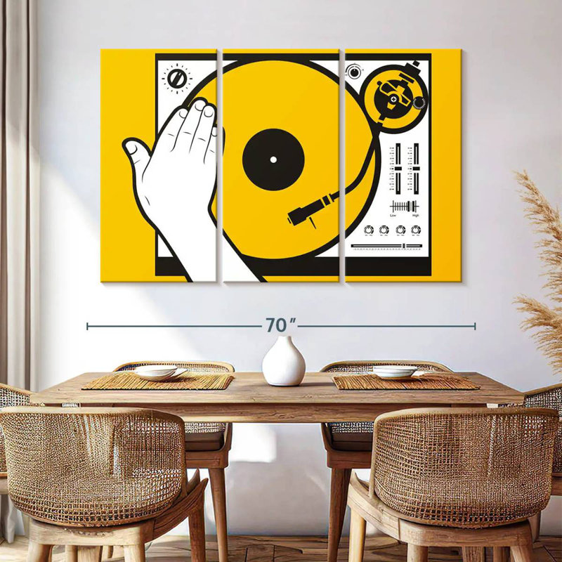 Abarca DJ Vinyl Scratch, 14" H x 23" W