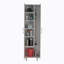 Nala Cleaning Cabinet, Double Door Cabinet, Four Legs, Five Shelves -Light Grey / White