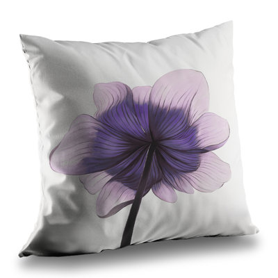 Beautiful Anemone Purple Flower Throw - Home Decor Accent – Throw Pillow Cover Only, Double-Sided Print, Insert Not Included