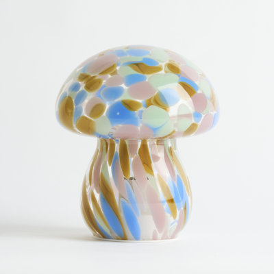Portable Chubby Open Top Glass Mushroom Lamp